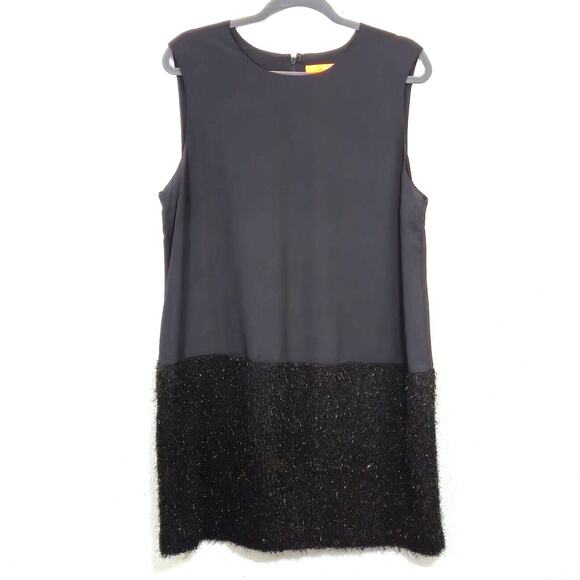 Joe Fresh Women's Dress Black Whimsigoth Cocktail Party Sparkle Feathered Sz 14 - Picture 1 of 8